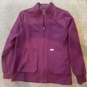 Figs Purple Zip-Up Jacket